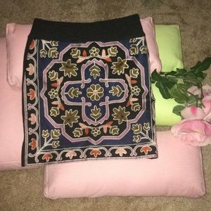 Zara Embroidered Mini Skirt